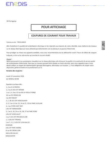 Avis coupure le 10 11 2026